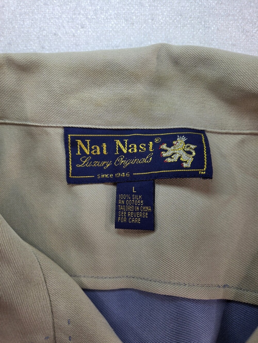 Nat Nast Silk Colorblock Shirt Men’s Large - Picture 3 of 6